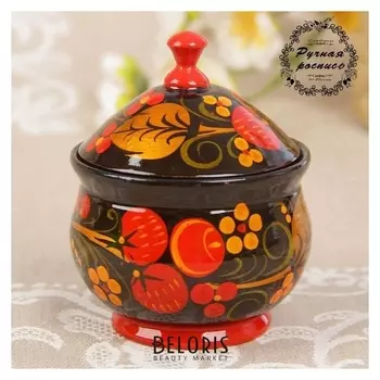 Солонка «Ягодка», большая, 7×10 см, хохлома