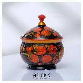 Солонка «Ягодка», большая, 9×6,5 см, хохлома