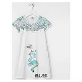 Сорочка для девочки, цвет бежевый, рост 104 см