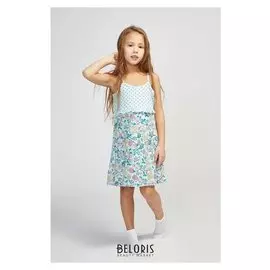 Сорочка для девочки, цвет голубой, рост 104 см