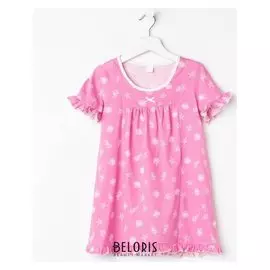 Сорочка для девочки, цвет розовый, рост 116 см (6 лет)