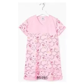 Сорочка для девочки, цвет розовый, рост 116 см