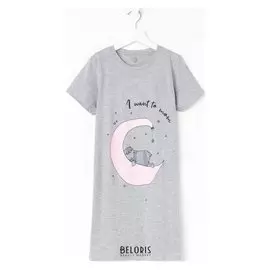 Сорочка для девочки, цвет синий, рост 140 см