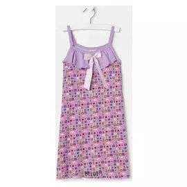 Сорочка для девочки, цвет сиреневый/цветы, рост 110 см