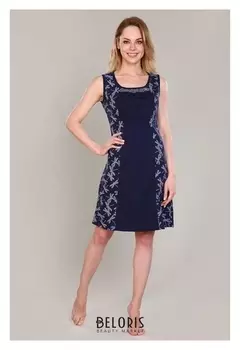 Сорочка женская «Стрекоза», цвет синий, размер 54