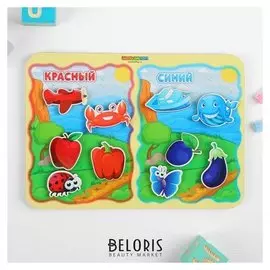 Сортер Какая разница? Красный-синий на липучках