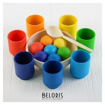 Сортер «Шарики и ступки. радуга», 7 цветов