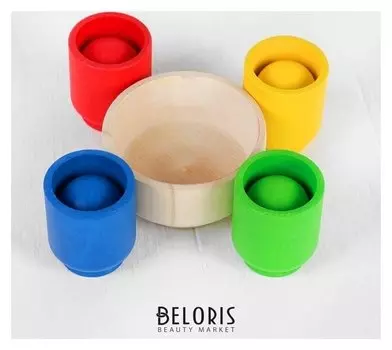 Сортер «Шарики в стаканчиках: стартовый набор» 4 цвета, стаканчики 5 см