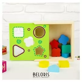 Сортер Ящик с фигурами 8 деталей: 4 × 4 см