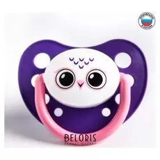 Соска - пустышка силиконовая ортодонтическая Сова от 3 мес.