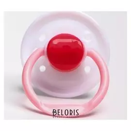 Соска-пустышка силиконовая, от 10 мес., баллон круглой формы