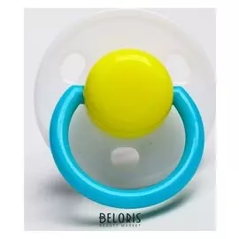 Соска-пустышка силиконовая, от 4 мес., баллон круглой формы