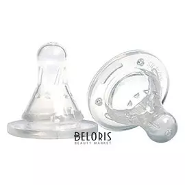 Соска силиконовая, от 6 мес., быстрый поток