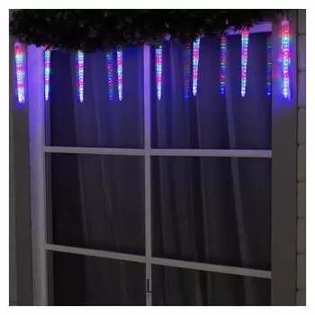 Сосульки рифленые Spec, Ip65, умс-2w, ш:2.5 м, в:30 см, 8 шт, Led(Smd)-192-12v, мульти