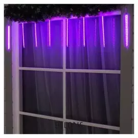 Сосульки Spec, Ip65, умс-2w, ш:2.5 м, в:30 см, 8 шт, Led(Smd)-192-12v, фиолет