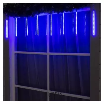 Сосульки Spec, Ip65, умс-2w, ш:2.5 м, в:30 см, 8 шт, Led(Smd)-192-12v, синий