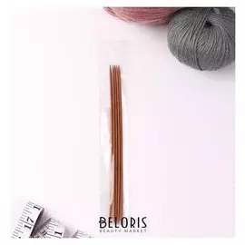 Спицы для вязания, чулочные, D = 2,5 мм, 20 см, 5 шт