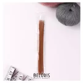 Спицы для вязания, чулочные, D = 3,5 мм, 20 см, 5 шт