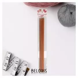 Спицы для вязания, чулочные, D = 3,5 мм, 25 см, 5 шт