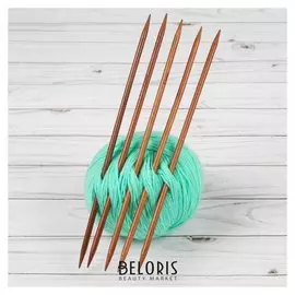 Спицы для вязания, чулочные, d = 5,5 мм, 25 см, 5 шт