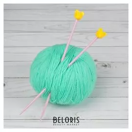 Спицы для вязания, «Мышки», прямые, с фигурным наконечником,d = 4 мм, 20 см, 2 шт