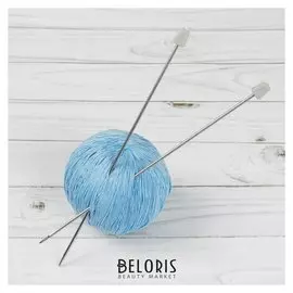 Спицы для вязания, прямые, d = 2,5 мм, 20 см, 2 шт