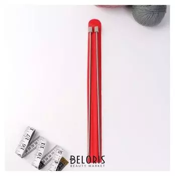 Спицы для вязания, прямые, D = 4,5 мм, 35 см, 2 шт