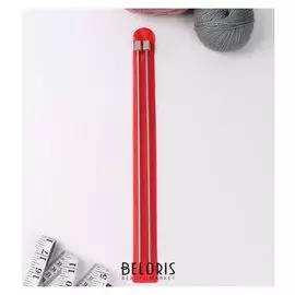 Спицы для вязания, прямые, D = 4 мм, 35 см, 2 шт