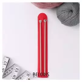 Спицы для вязания, прямые, с тефлоновым покрытием, D = 4 мм, 20 см, 2 шт