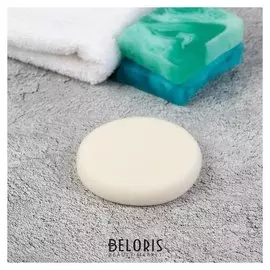 Спонж для умывания Круг, D = 7,5 см, цвет белый