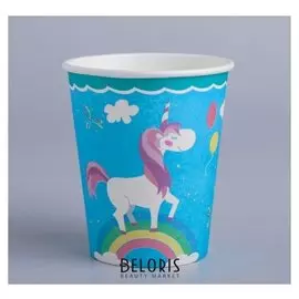 Стакан бумажный «Единорог», набор 6 шт.