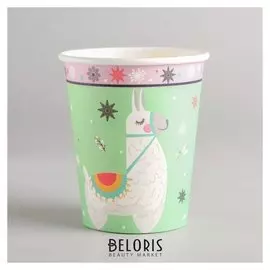 Стакан бумажный «Лама», набор 6 шт.