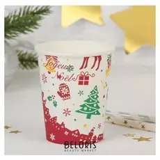 Стакан бумажный «Новогодний город», набор 6 шт.