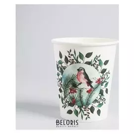 Стакан бумажный «Снегирь», набор 10 шт.