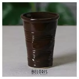 Стакан "Мятый", цвет коричневый, 11,5 см
