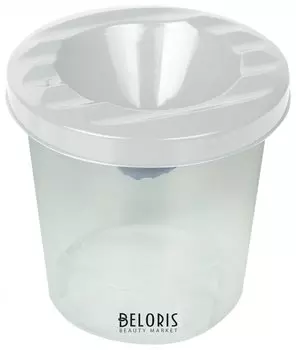 Стакан-непроливайка белый, прозрачный