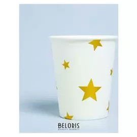 Стаканы «Звёзды», 260 мл, набор 6 шт., цвет золотой