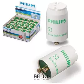 Стартеры для люминесцентных ламп PHILIPS S2, комплект 25 шт., 4-22 W, 220-240 V (двухламповая.схема подключения)