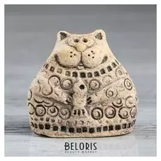 Статуэта "Домашний кот", шамот, 6 см