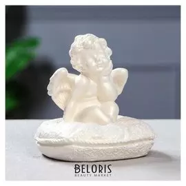 Статуэтка "Ангел на подушке", перламутр, 12 см