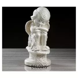 Статуэтка "Ангел с бабочкой" перламутровый, 34 см