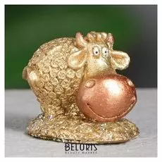 Статуэтка "Бык", золотистый, 5 см