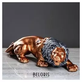 Статуэтка "Лев", цвет бронзовый, 16 см