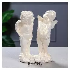 Статуэтка "Пара ангелов свидание", перламутр, 22 см