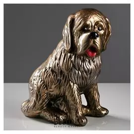 Статуэтка "Собака"бетховен" бронзовый цвет, 32 см, керамика