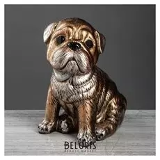 Статуэтка "Собака"мопс" бронзовый цвет, 30 см