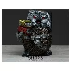 Статуэтка "Сова с книгами", цветная, 27 см