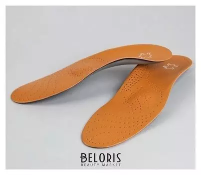 Стельки для обуви, амортизирующие, 39-40 р-р, пара, цвет коричневый