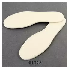 Стельки для обуви фольгированные, с эластичной светлой пеной, универсальные, 36-41р-р, пара, цвет белый