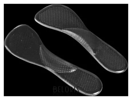 Стельки для обуви, с супинатором, массажные, на клеевой основе, силиконовые, пара, цвет прозрачный